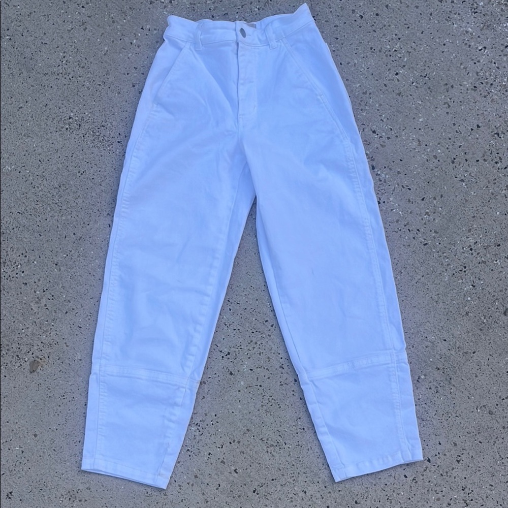 Stylish White High-Waisted Pants